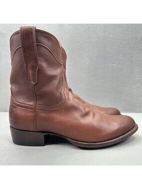 Tecovas The Dean Mens Size 10.5 (D) Boots Hazelnut Cowhide Leather Side Zip EUC